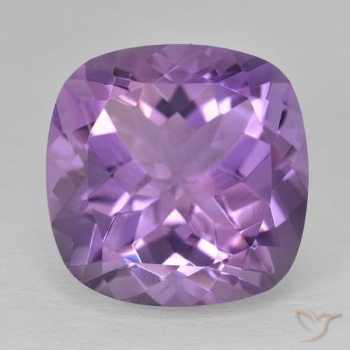 12.54ct Naturel Medium Light Purplish-Violet Améthyste, Coussin, VVS-VS
