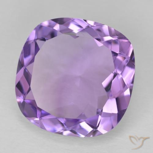 Améthyste Violet moyen naturelle Coussin, 12.20 ct, VVS-VS
