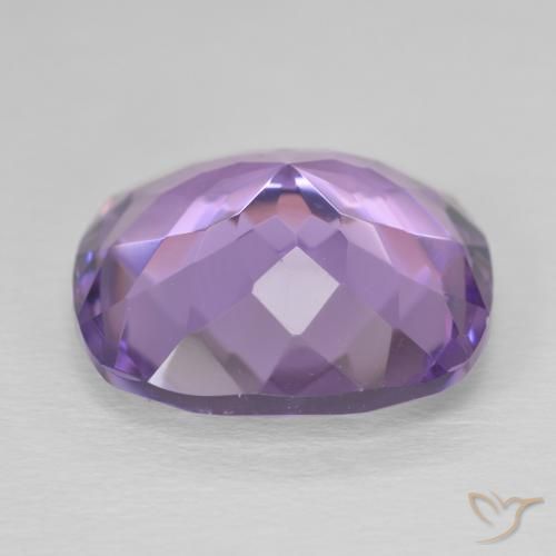 Améthyste Violet moyen naturelle Coussin, 12.20 ct, VVS-VS