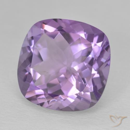 Améthyste Violet moyen naturelle Coussin, 12.31 ct, VVS