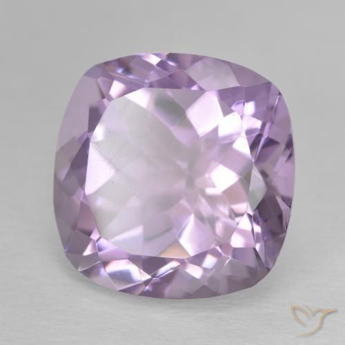 Améthyste Violet Rosâtre naturelle Coussin, 12.61 ct, VVS