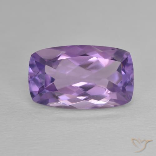 Améthyste Violet moyen naturelle Coussin, 6.12 ct, VVS