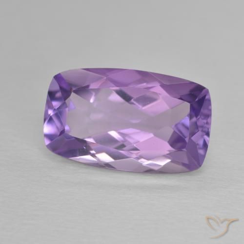Améthyste Violet moyen naturelle Coussin, 6.12 ct, VVS