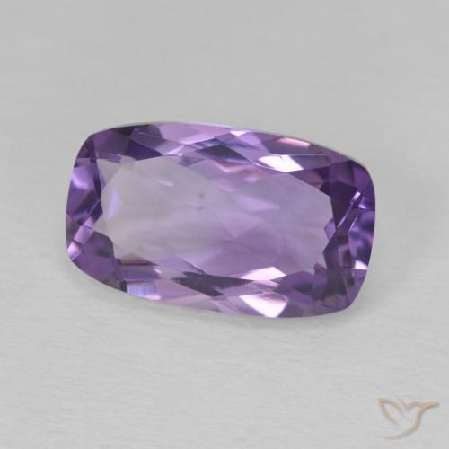 Améthyste Violet moyen naturelle Coussin, 5.86 ct, VVS