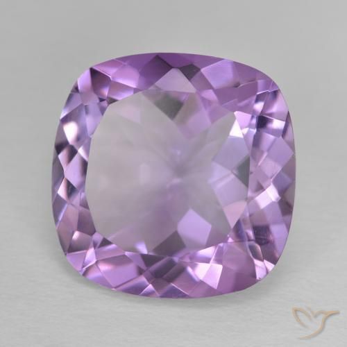 Améthyste Violet moyen naturelle Coussin, 11.90 ct, VVS