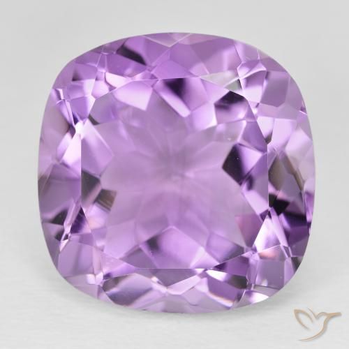 20.07ct Naturel Violet Rosâtre Améthyste, Coussin, VVS