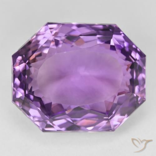 27.56ct Naturel Pourpre violacé moyen Améthyste, Taille émeraude, VVS