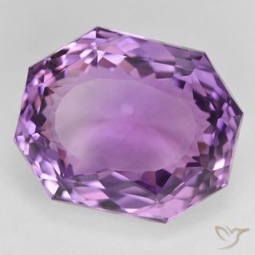 Améthyste Pourpre violacé moyen naturelle Octogone / coupe Émeraude, 27.56 ct, VVS