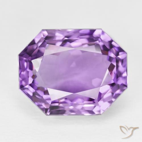 17.11ct Naturel Violet moyen Améthyste, Taille émeraude, VVS