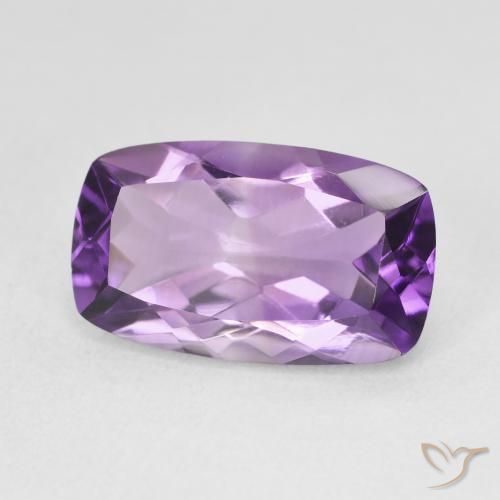 Améthyste Light-Medium Violet naturelle Coussin, 5.73 ct, VVS