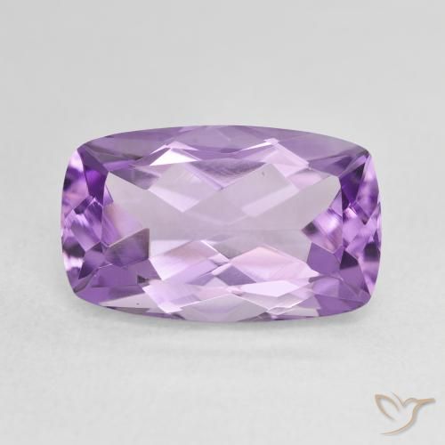 6.41ct Naturel Light-Medium Violet Améthyste, Coussin, VVS