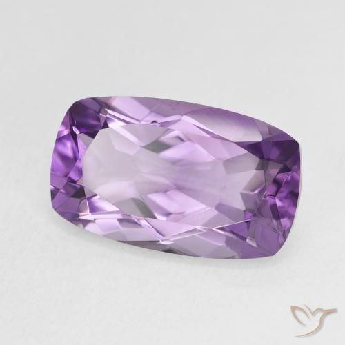Améthyste Light-Medium Violet naturelle Coussin, 5.85 ct, VVS
