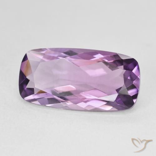Améthyste Light-Medium Violet naturelle Coussin, 6.91 ct, VVS