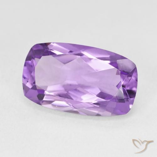 Améthyste Violet moyen naturelle Coussin, 5.68 ct, VVS