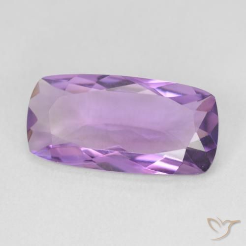 Améthyste Medium Light Purplish-Violet naturelle Coussin, 5.82 ct, VS