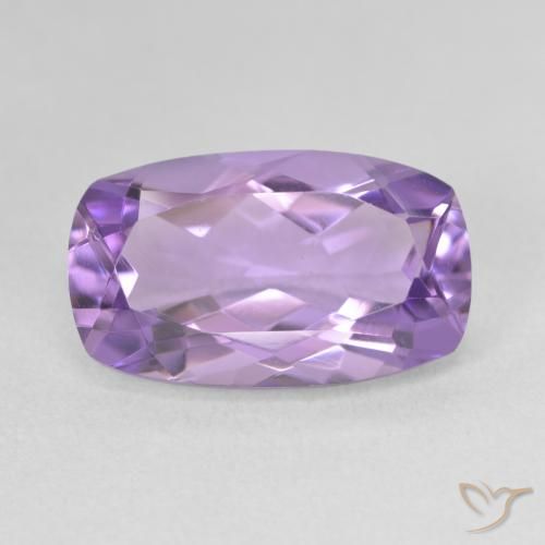 Améthyste Violet moyen naturelle Coussin, 5.38 ct, VVS-VS