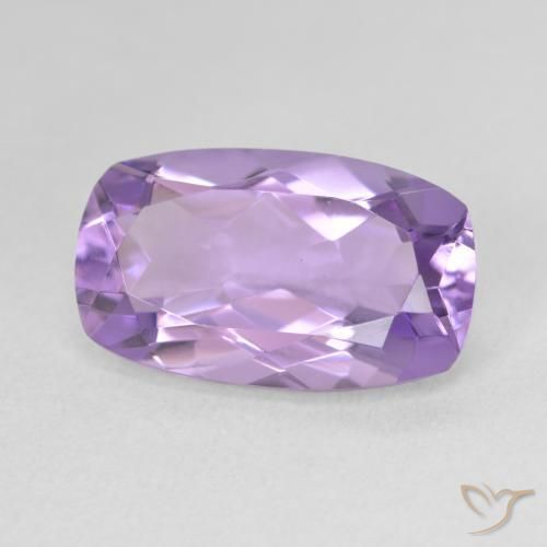 Améthyste Violet moyen naturelle Coussin, 5.38 ct, VVS-VS