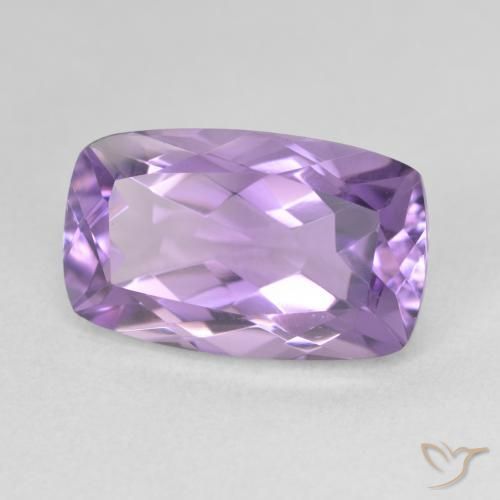 Améthyste Violet moyen naturelle Coussin, 6.39 ct, VVS-VS