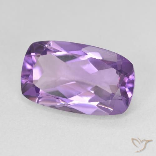 Améthyste Violet Rosâtre naturelle Coussin, 5.78 ct, VVS-VS