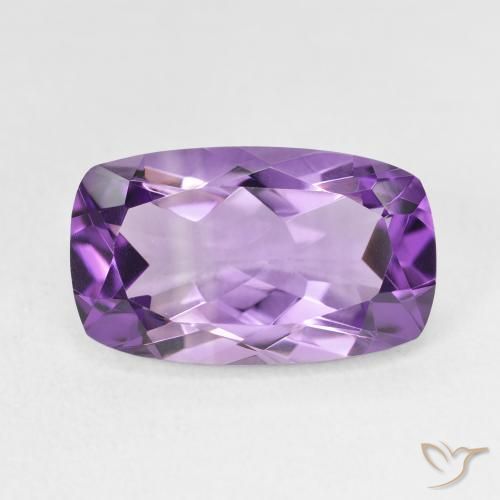 5.64ct Naturel Violet violacé Améthyste, Coussin, VVS