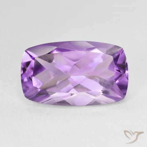 Améthyste Medium Light Purplish-Violet naturelle Coussin, 5.98 ct, VVS