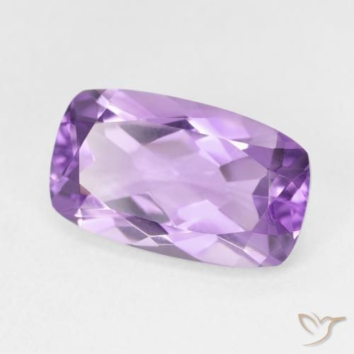 Améthyste Medium Light Purplish-Violet naturelle Coussin, 5.92 ct, VVS