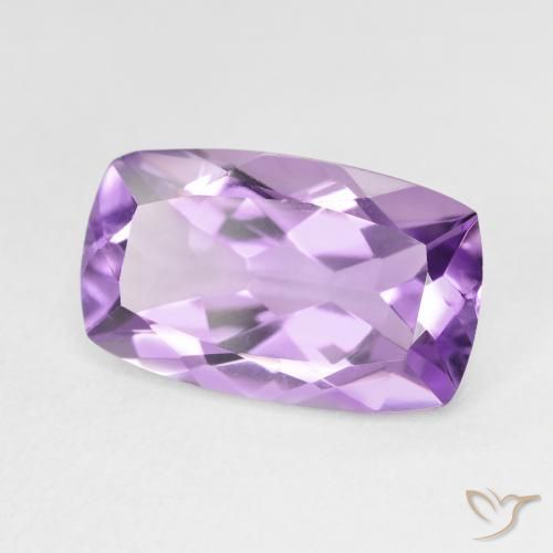 Améthyste Violet violacé naturelle Coussin, 5.80 ct, VVS