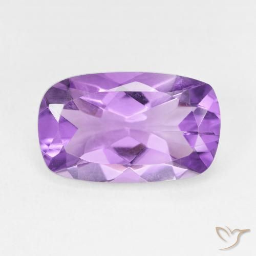 Améthyste Violet violacé naturelle Coussin, 4.98 ct, VS
