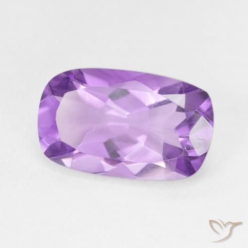 Améthyste Violet violacé naturelle Coussin, 4.98 ct, VS