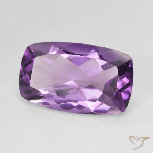 Améthyste Violet aubergine naturelle Coussin, 5.82 ct, VVS