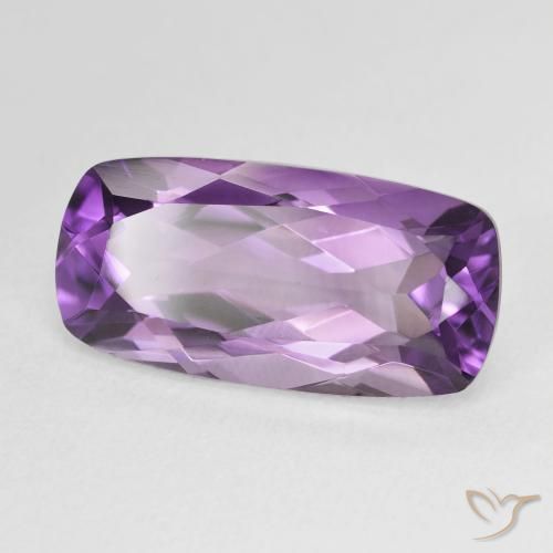 Améthyste Violet moyen naturelle Coussin, 7.81 ct, VVS