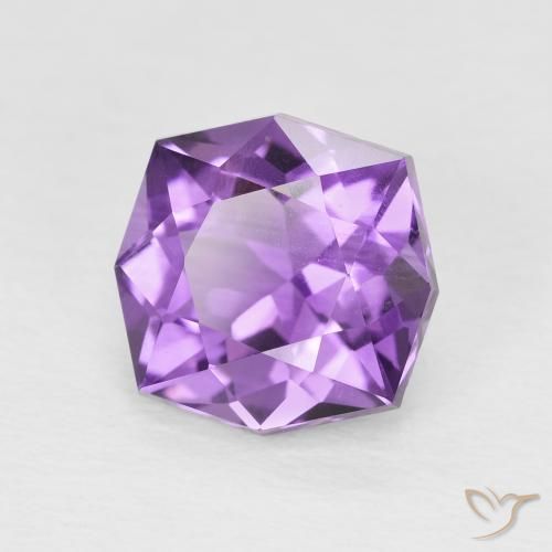 Améthyste Violet vif naturelle Fantaisie, 3.28 ct, VS-SI
