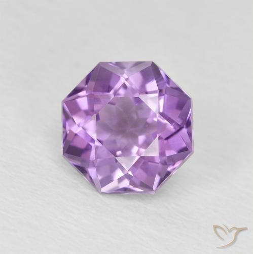 1.29ct Naturel Medium Light Purplish-Violet Améthyste, Taille émeraude, VVS