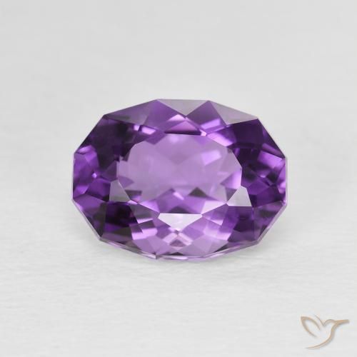 2.52ct Naturel Violet rosé foncé Améthyste, ovale, VVS