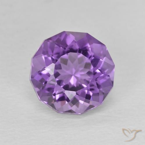 2.30ct Naturel Light-Medium Violet Améthyste, Tour, VS-SI