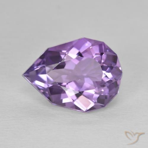 3.64ct Naturel Violet foncé Améthyste, En forme de poire, VS-SI