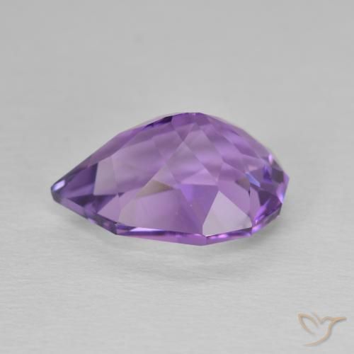 Améthyste Violet foncé naturelle En forme de poire, 3.64 ct, VS-SI