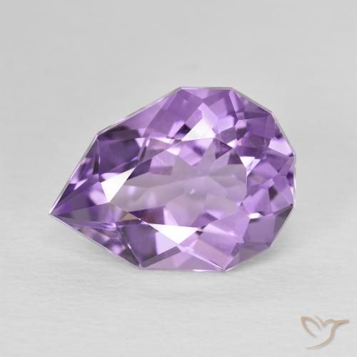 4.68ct Naturel Rose violet moyen Améthyste, En forme de poire, Translucide