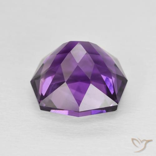 Améthyste Violet intense naturelle Forme fantaisie, 3.97 ct, VVS-VS