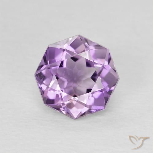 1.29ct Naturel Violet violacé Améthyste, Taille émeraude, VS