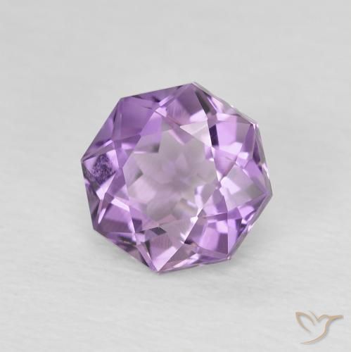 Améthyste Violet violacé naturelle Octogone / coupe Émeraude, 1.29 ct, VS