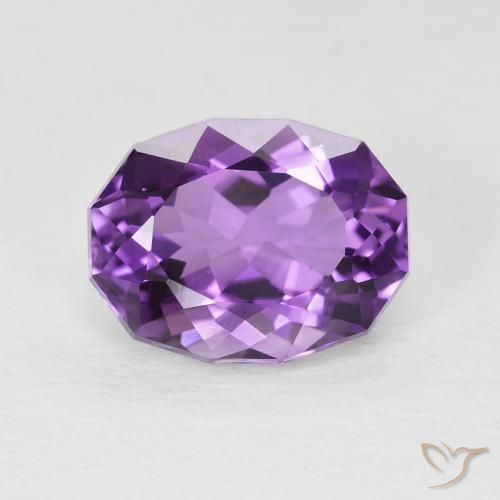 Améthyste Rose violet moyen naturelle ovale, 3.50 ct, VS
