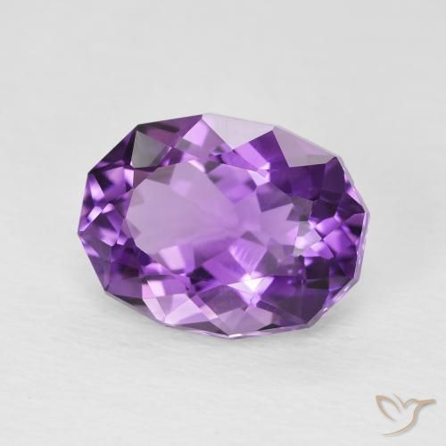 Améthyste Rose violet moyen naturelle ovale, 3.50 ct, VS