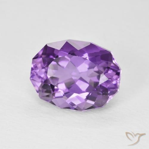 Améthyste Rose violet moyen naturelle ovale, 3.23 ct, VS