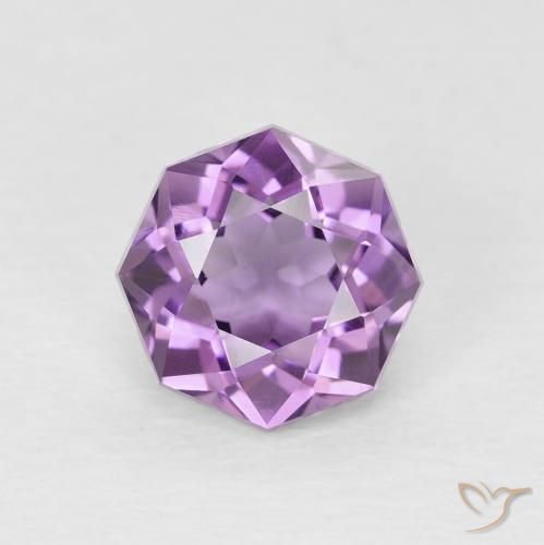 1.33ct Naturel Light-Medium Violet Améthyste, Taille émeraude, VS