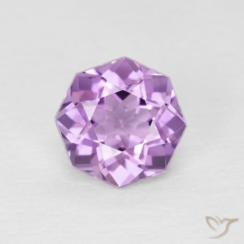 1.47ct Naturel Violet rose moyen Améthyste, Taille émeraude, VS