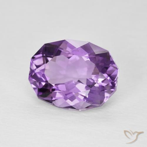 Améthyste Violet violacé naturelle ovale, 3.91 ct, VS