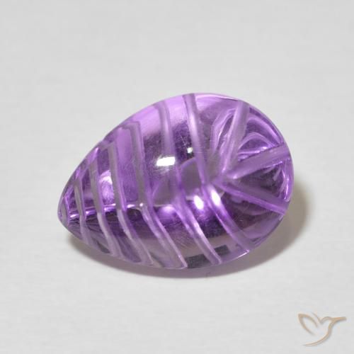 5.52ct Naturel Violet intense Améthyste, En forme de poire, Transparent