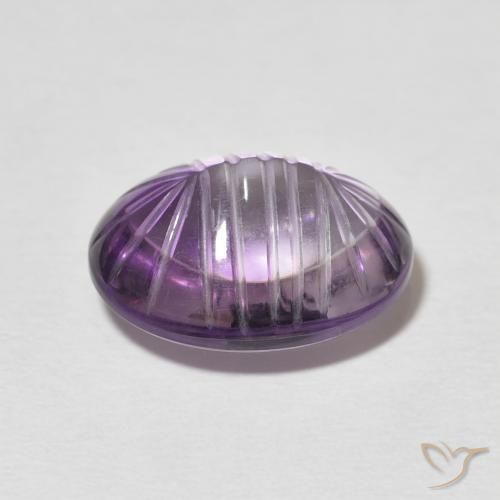 Améthyste Violet violacé naturelle ovale, 6.74 ct, Transparent
