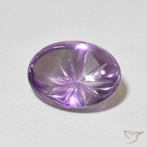 Améthyste Violet violacé naturelle ovale, 6.05 ct, Transparent
